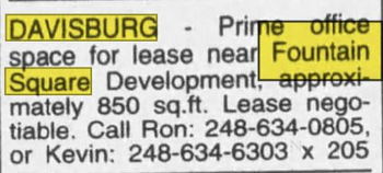 Fountain Square - Dec 16 1999 Article